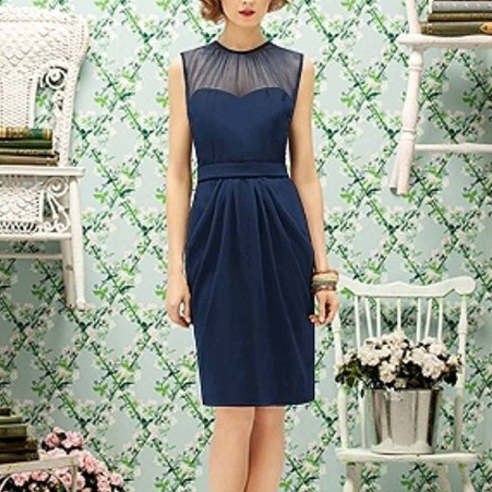 Navy blue bridesmaid dress. Lela Rose, size 6